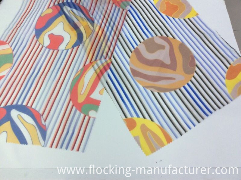 Toothstick-Striped Organza Printed Fabric for Fashion Garment